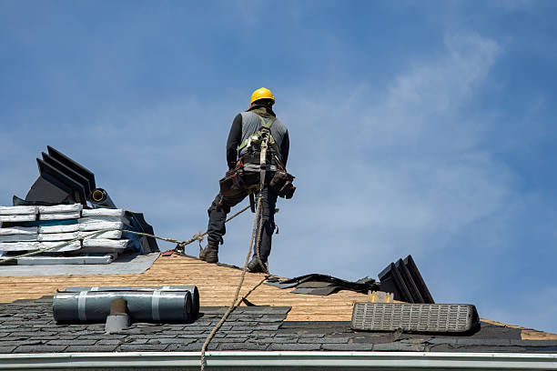 Professional Gutter Installation technician working in Dumont, CO